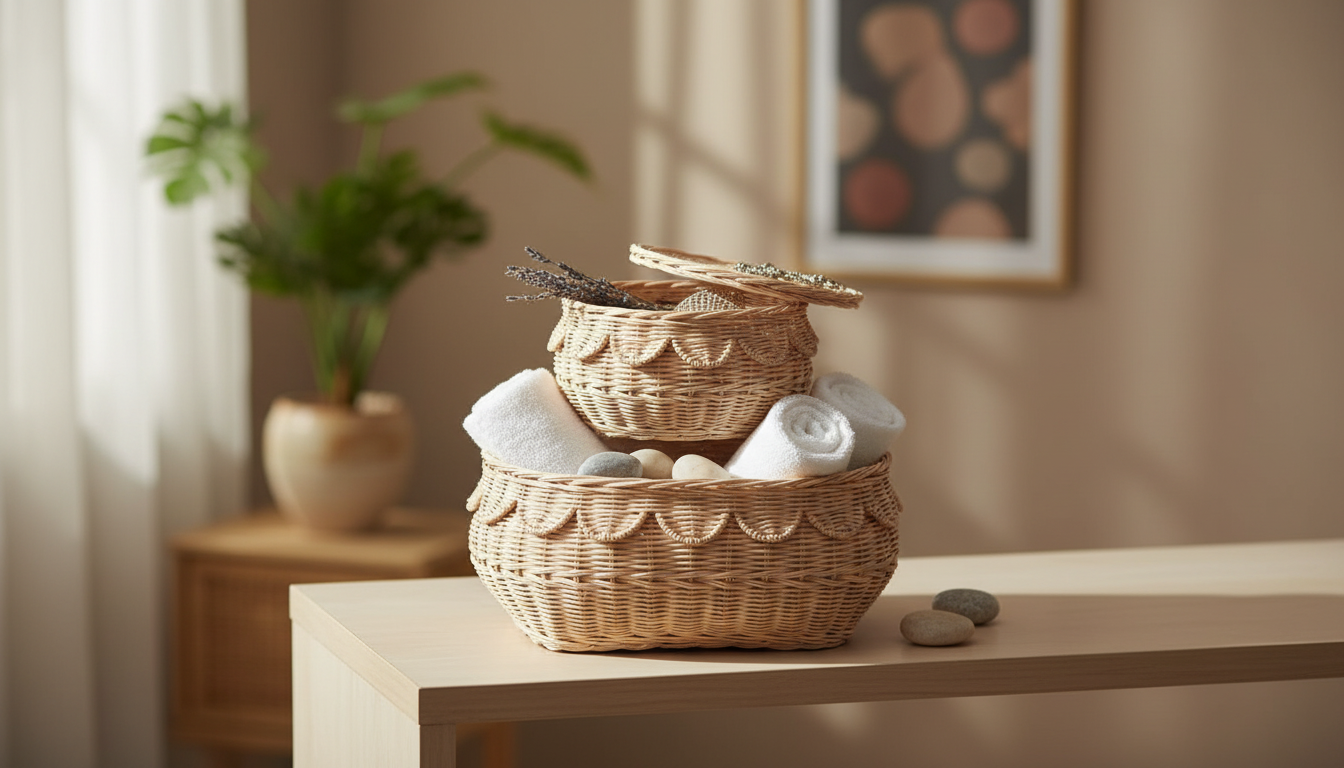 Eco-Friendly Handwoven Seagrass Storage Basket